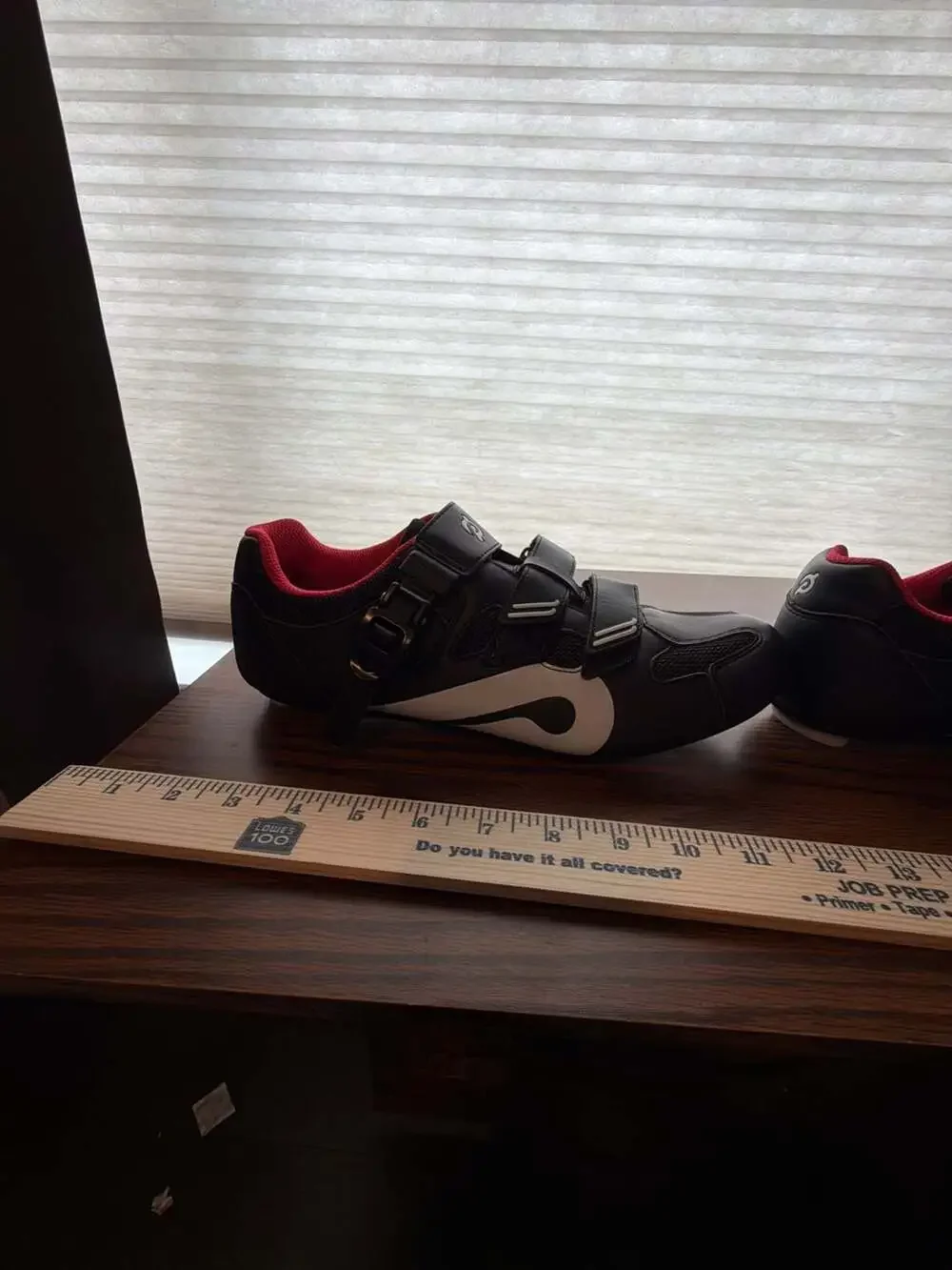 Peloton Black and Red Cycling Shoes with Cleats